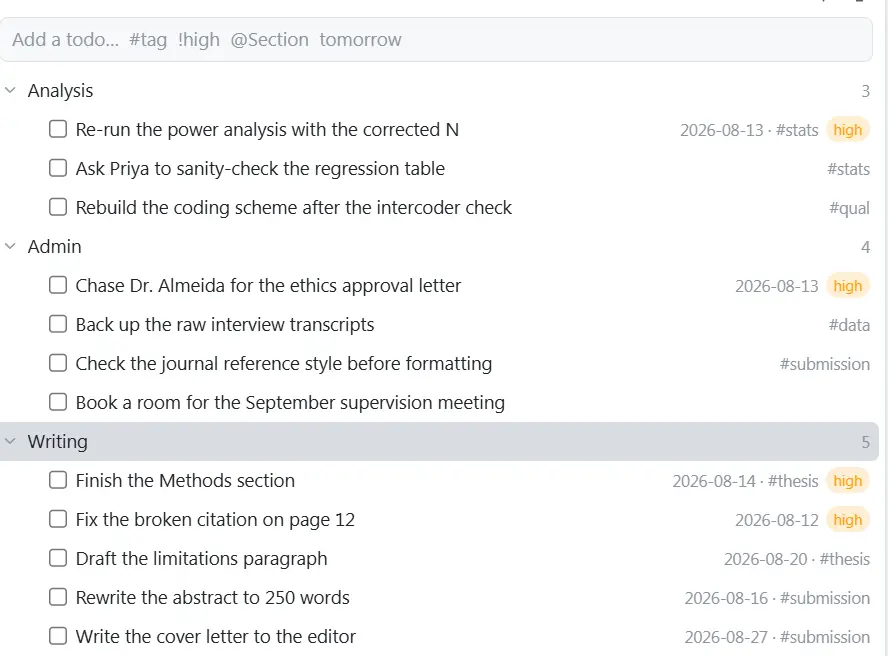Todos screenshot 2